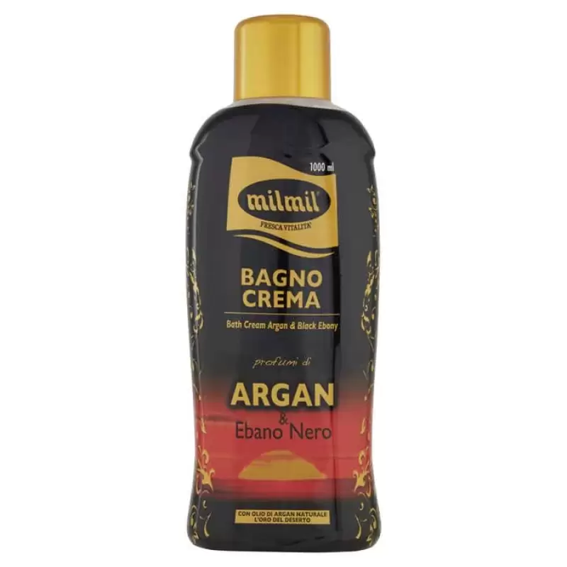 Mil Mil Dus Spuma de Baie Argan & Black Ebony 1L, Bax 12 buc.