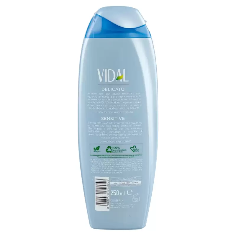 Vidal Gel De Dus Cu Talc 250 ml Bax 12 buc.