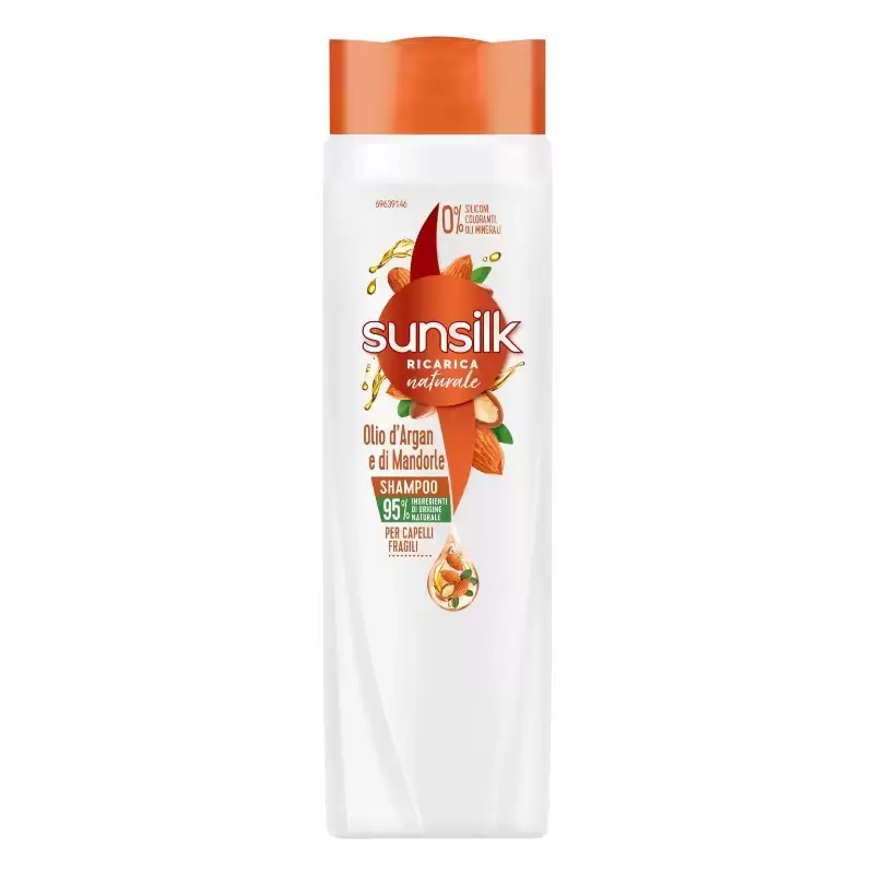 Sunsilk Natural Refill Sampon cu Ulei de Argan si Migdale Par Fragil 250 ml Bax 12 buc.