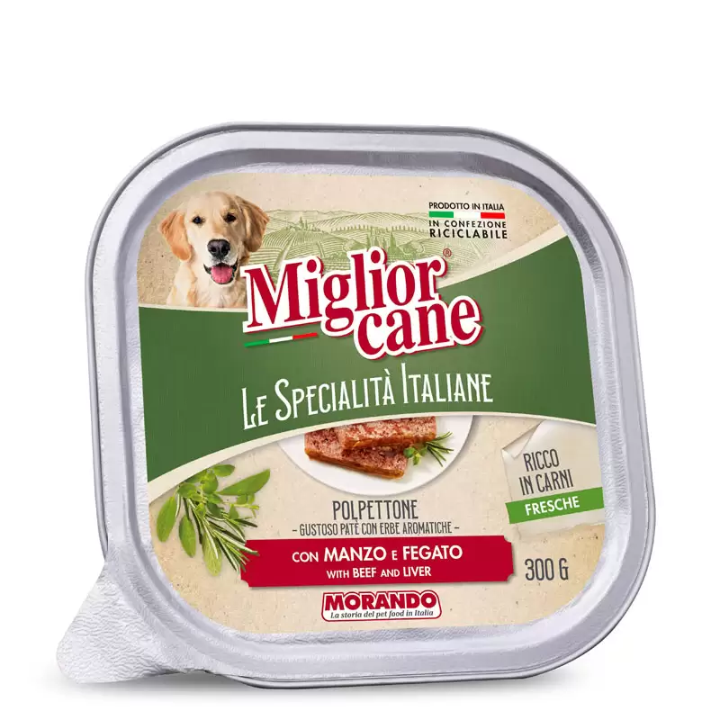Miglior Cane Hrana Caine Meatloaf-Patè cu Carne de Vita si Ficat 300 gr Bax 18 buc.