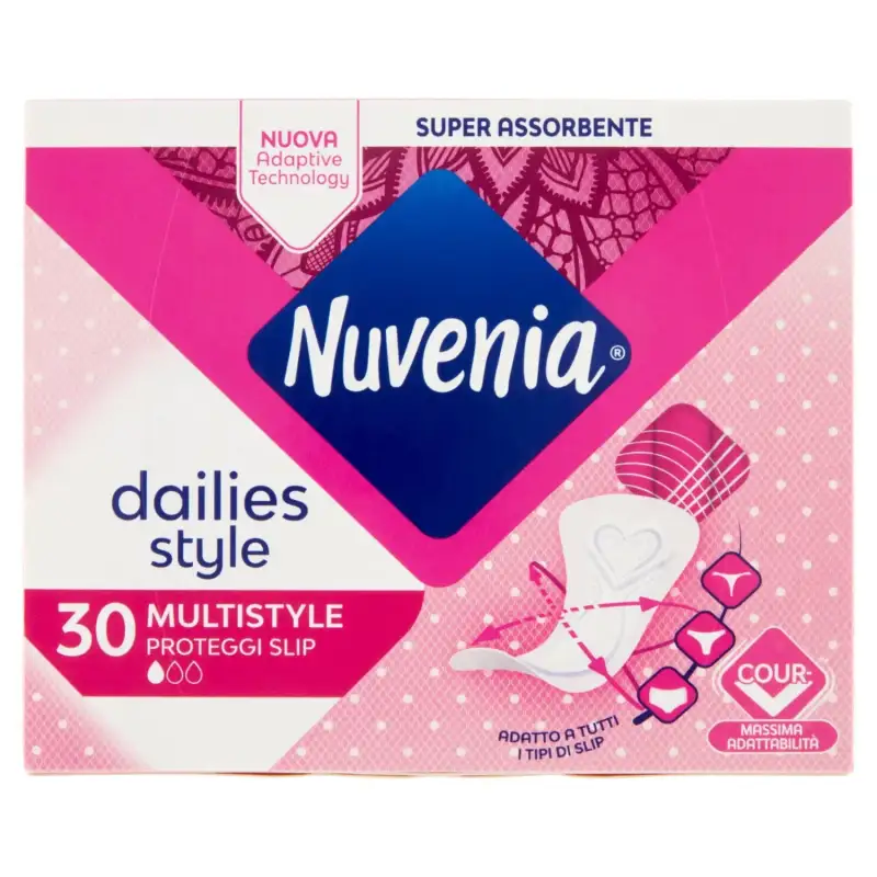 Nuvenia Protectoare pentru Chiloti Pliate in Pliculet Multistyle Dailies 30buc Bax 10 buc.