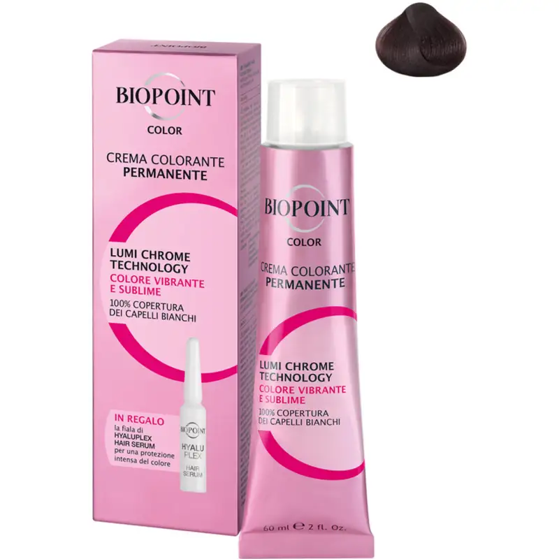 Biopoint Vopsea Par Crema Blond Inchis Ciocolatiu + flacon 60 ml N6.38 Bax 6 buc.