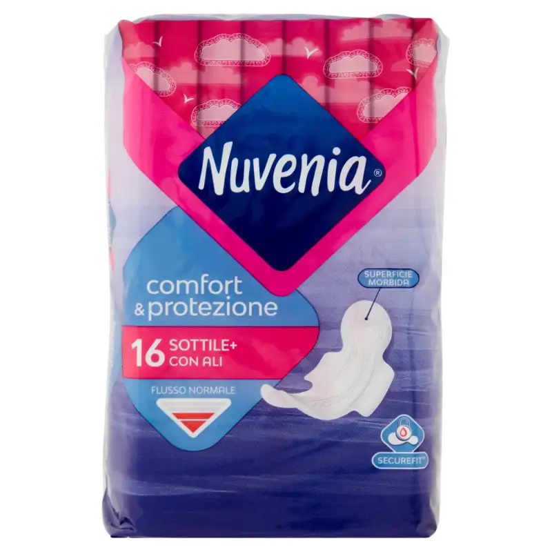 Nuvenia Absorbant Comfort & Protection Subtire cu Aripi 16buc Bax 15 buc.