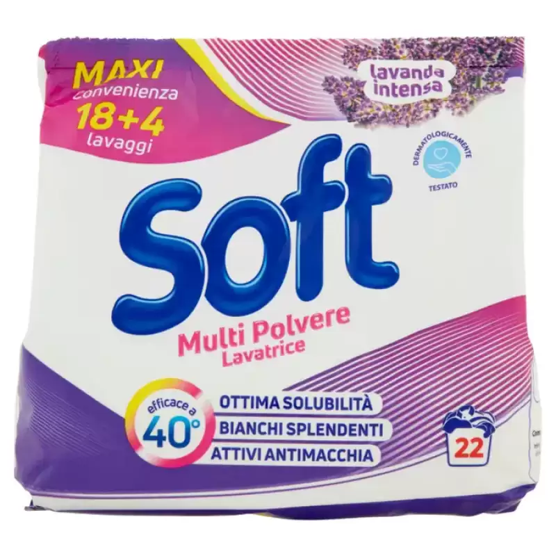 Soft Detergent Rufe Pudră De Lavandă Intensă 1.320 kg 22 spălări Bax 7 buc.