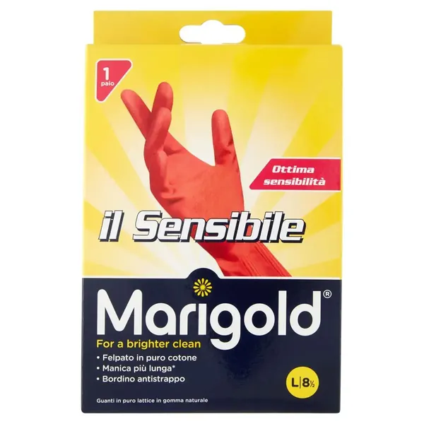 Marigold Manusi de Menaj Sensibil Marimea 8/9 Set/1 Bax 12 buc.