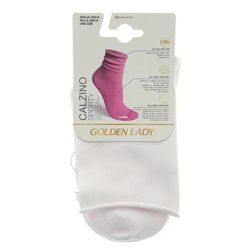 Golden Lady Sosete Sport Alb 2M Marime Unica Bax 6 buc.