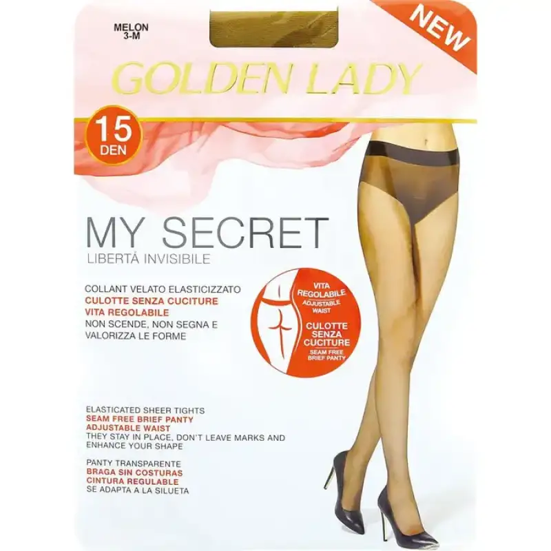Golden Lady Ciorapi My Secret 15 Denari Color Melon M Bax 5 buc.