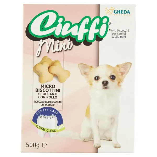 CIUFFI Snack Micro Biscuiti Crocanti cu Pui 500 g Bax 6 buc.