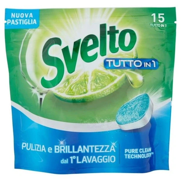 Svelto Detergent Masina de Vase, All in One, 15 spalari, Bax 9 buc.