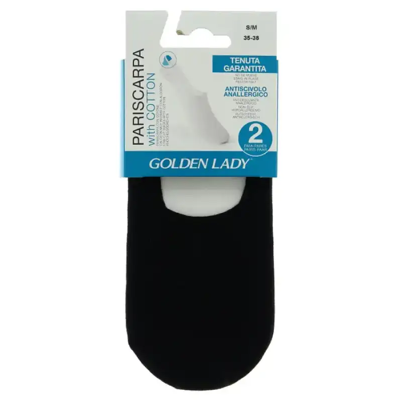 Golden Lady Sosete Pariscarpa Invisibili Negru Bombac 35/38 Set/2 Bax 5 buc.