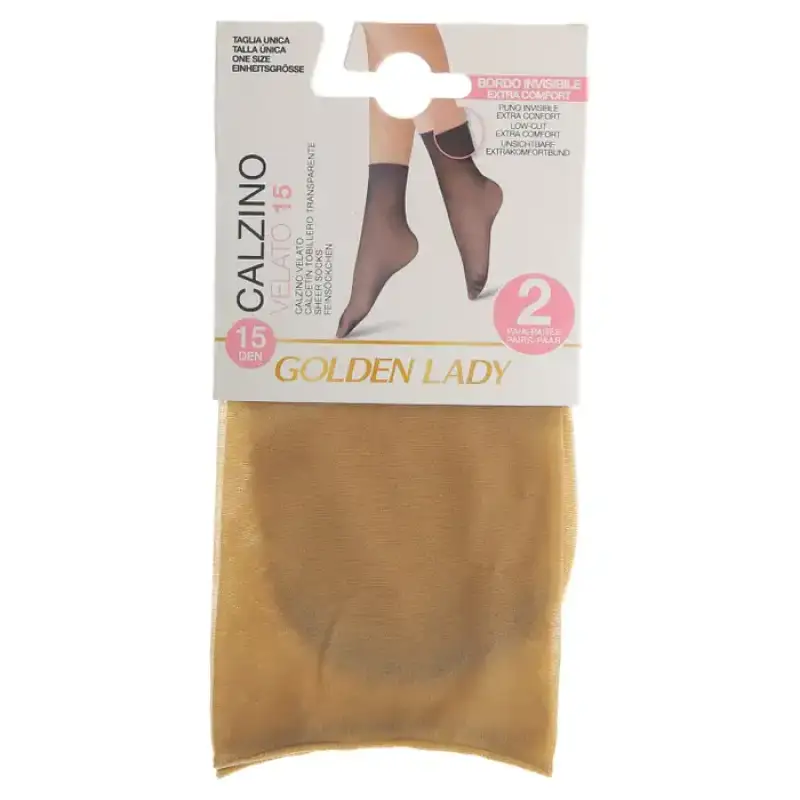 Golden Lady Sosete Voalat 15 Denari Beige Marime Unica Set/2 Bax 6 buc.