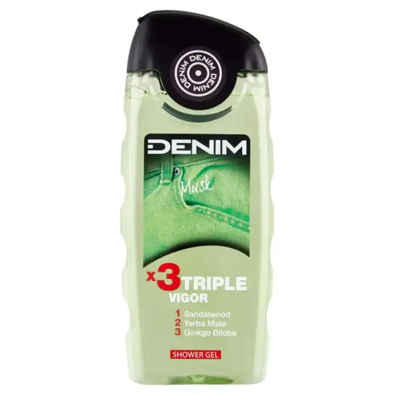 Denim Gel de Dus x3 Triple Vigor Musk 250 ml Bax 12 buc.