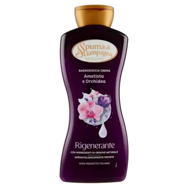 Spuma di Sciampagna Dus Spuma de Baie Ametist si Orhidee 650 ml, Bax 6 buc.