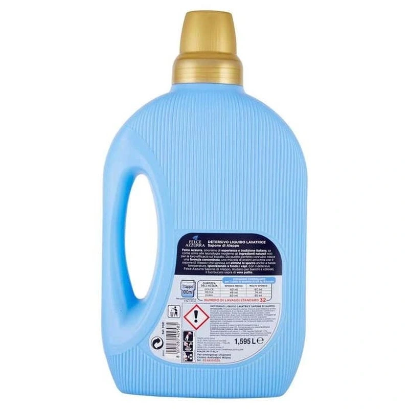 Felce azzurra detergent automat, alb si color sapun di aleppo 1,595 l, bax 8 buc. 