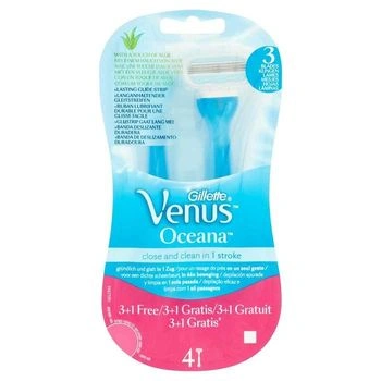 Gillette Venus Oceana Lame de Ras de Unica Folosinta pentru femei - 3 Ras + 1 gratuit, Bax 5 buc. 