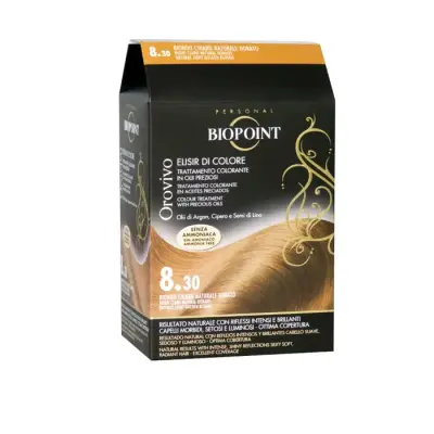 Biopoint Orovivo Vopsea Parului Blond Deschis Auriu Natural N8.3 Bax 3 buc.