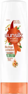 Sunsilk Natural Refill Balsam cu Ulei de Argan si Migdale Par Fragil 200 ml Bax 12 buc.