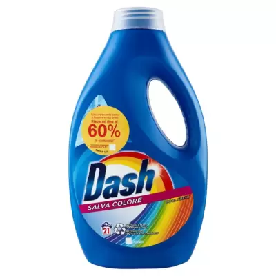 Dash Detergent Lichid Economizor De Culoare, 21 spălări 1050 ml Bax 5 buc.