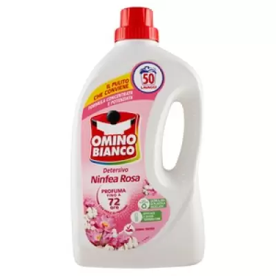 Omino Bianco Detergent lichid Automat Ninfea Rosa 50 spl. Bax 6 buc.