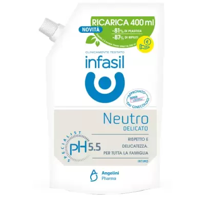 Infasil Detergent Intim Neutro Rezerva 400 ml Bax 6 buc.