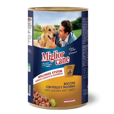 Miglior Cane Hrana cu Pui/Curcan 1250 g Bax 12 buc.