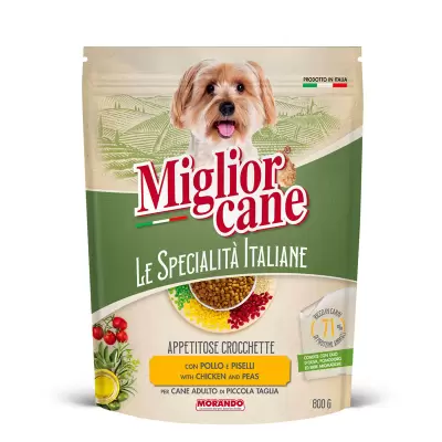 Miglior Cane Hrana Caine Adult/Mini Crochete cu Pui si Mazare 800 gr. Bax 9 buc.