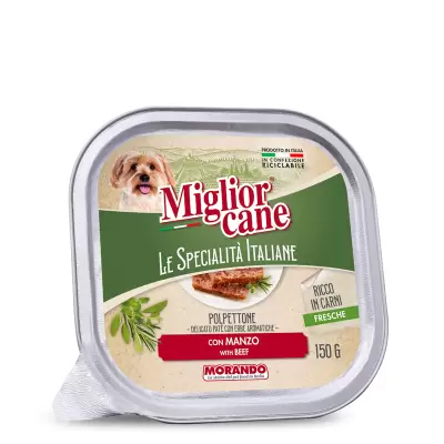 Miglior Cane Hrana Caine Meatloaf-Patè cu Carne de Vita 150 gr Bax 22 buc.