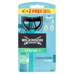 WILKINSON Lame de Ras Barbat Xtreme 3 Sensitive Comfort 4 + 2 Bax 10 buc.