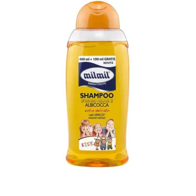 Mil Mil Sampon pentru Copii mai Bland cu Caise 400 ml, Bax 12 buc.