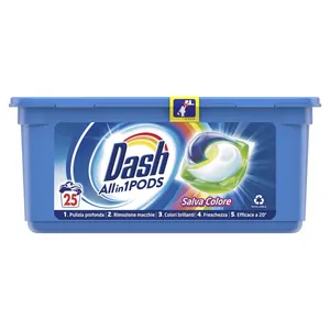 Dash detergent  colorate 25 capsule bax 3 buc.