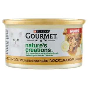 Gourmet Nature's Creation Hrana Pisici cu Curcan 85 g Bax 24 buc.