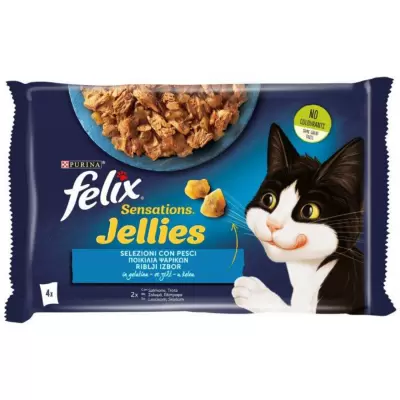 Felix Sensations Jelee cu Pesti 4x85 gr Bax 12 buc.