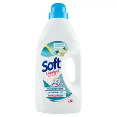 Soft Detergent Lichid Delicat Muschio Bianco 2,5L, Bax 4 buc. 