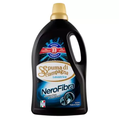 Spuma di Sciampagna Detergent Automat  Lichid pentru Rufe Negre Fibre 33 spalari, Bax 8 buc.