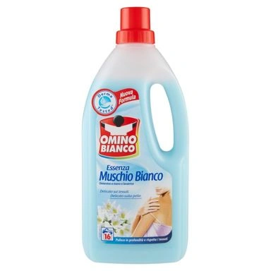 Omino Bianco Detergent Rufe, Mosc Alb, 16 Spalari, 1L, Bax 12 buc.