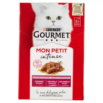 Gourmet Mon Petit cu Vita, Vitel si Miel 6 x 50 g Bax 8 buc.