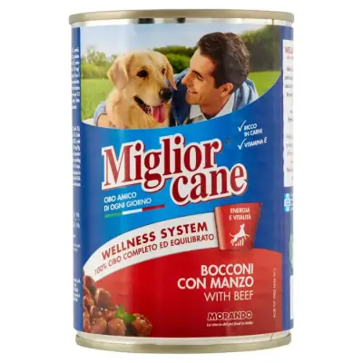 Miglior Cane Hrana pentru Caini cu Carne 400 Gr Bax 24 buc.