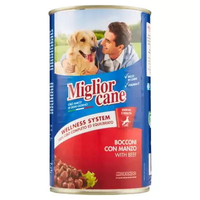Miglior Cane Hrana cu Carne de Vita 1250 g Bax 12 buc.