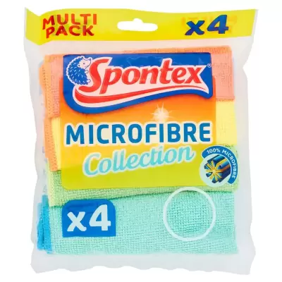 SPONTEX Lavete din microfibra Set/4  Bax 12 buc.