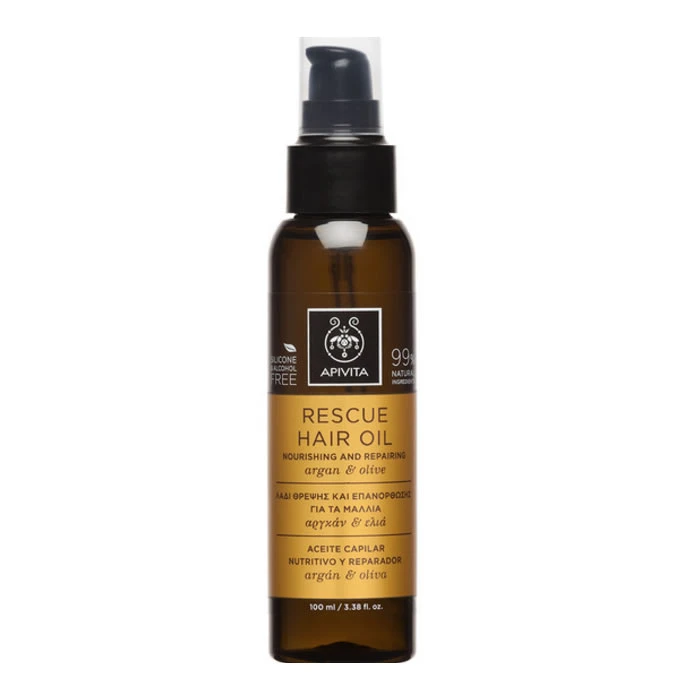 Apivita rescue hair oil with argan oil and olive 150ml
