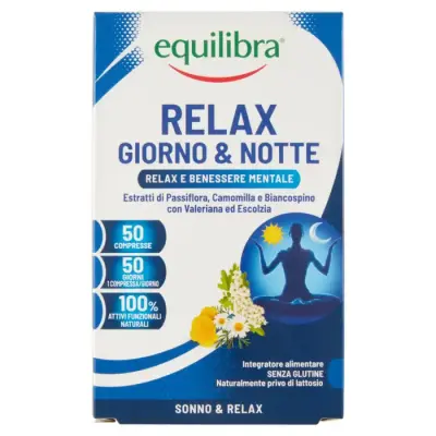 Equilibra Supliment Alimentar Relax Zi si Noapte 50 Tablete Bax 9 buc.
