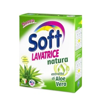 Soft Detergent Rufe, Pulbere Aloe Vera, 50 Masuri, Bax 3 buc. 