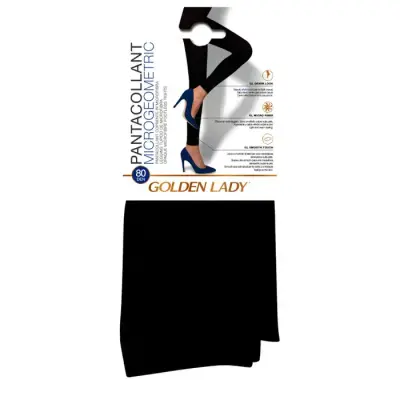 Golden Lady Leggings Microgeometric Negru L Bax 5 buc.