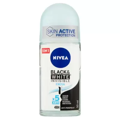Nivea Deodorant anti-transpirant alb-negru Invisible Fresh 50ml Bax 6 buc
