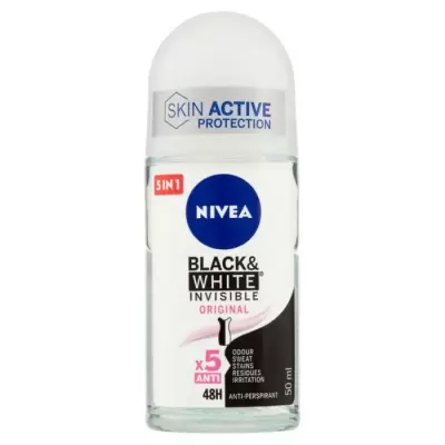 NiveaDeodorant anti-perspirant Invisible Original alb-negru 50 ml Bax 6 buc