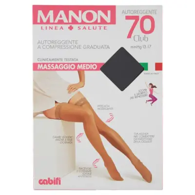 Manon Autoreggenti 70 Den. Negru 1/2 Bax 1  buc