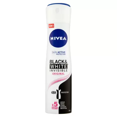 Nivea Deodorant Spray Anti-perspirant Invisibil Original Alb-Negru 150 ml Bax 6 buc