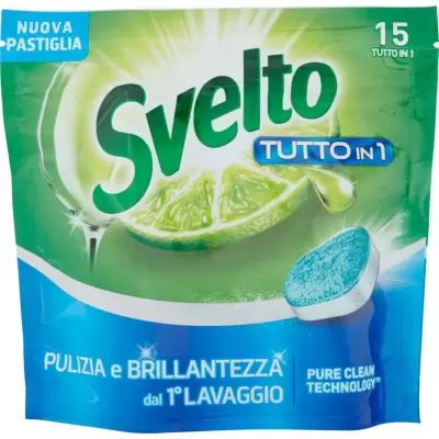 Svelto Detergent Masina de Vase, All in One, 15 spalari, Bax 9 buc.
