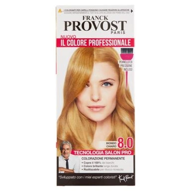 Franck Provost Vopsea Professional Color 8.0 blonda deschis, Bax 3 buc.