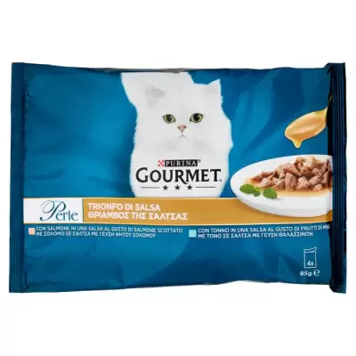 Gourmet Perle Triumph of Somon/Ton Sos 4 x 85 g Bax 12 buc.
